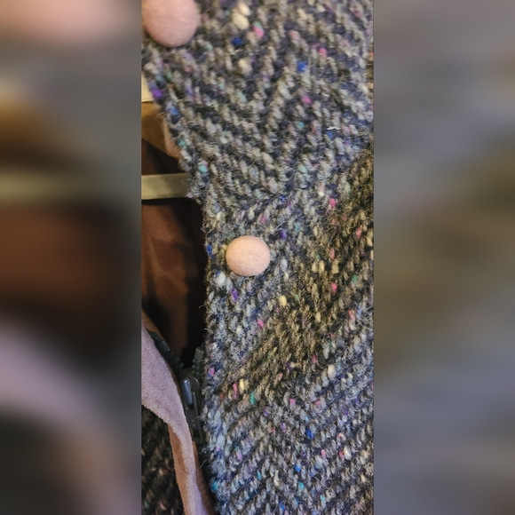 AMAZING Vintage Hand Woven Suede and Wool Jacket - Picture 4 of 8